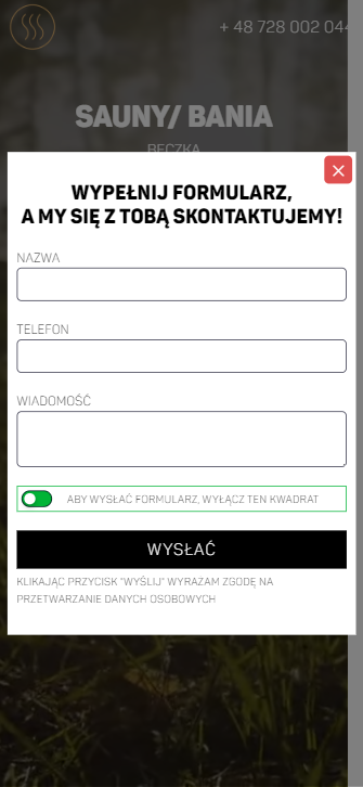 скриншот мобильной версии сайта по продаже бань 2